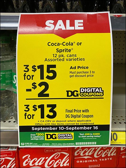 Shelf-Edge Sign Invites Digital Coupons Get $2 Discount