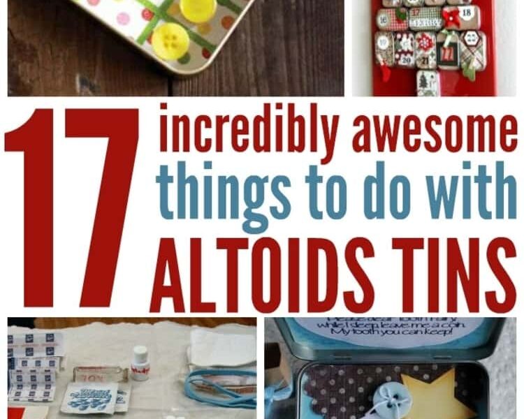 Altoids tin ideas with pictures like an advent calendar, holding buttons, saving a tooth, etc.