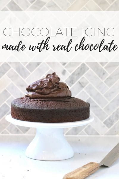 Chocolate icing made with real chocolate