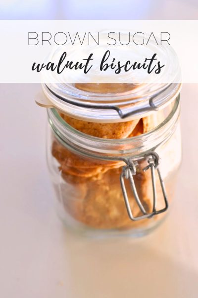 Brown sugar walnut biscuits