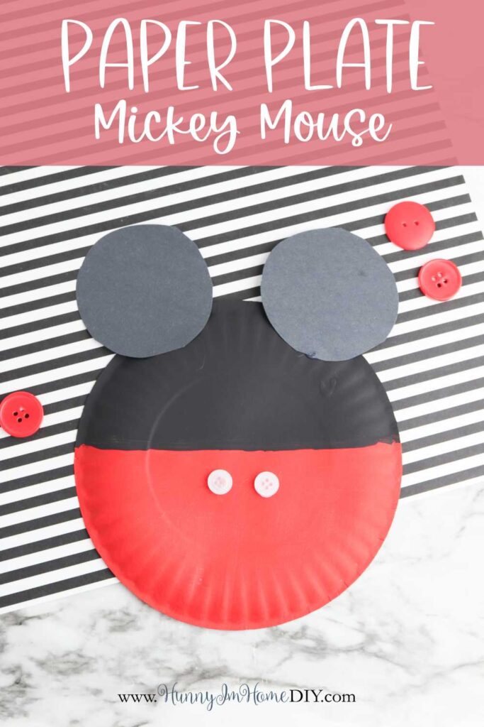 paper plate mickey mouse craft