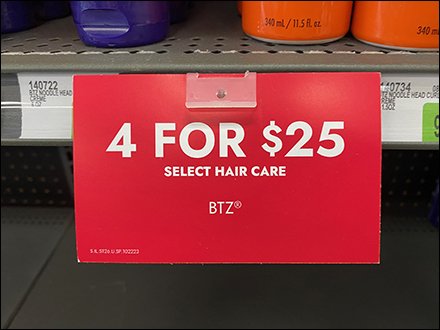 Seasonal Hair Care Promotion C-Channel Shelf-Edge Talker Clip