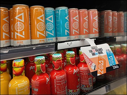 Zoa Energy Drink Cooler Dangler Energy and Drive Marketing